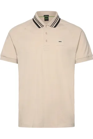 HUGO BOSS Paddy Rib Sport Sport Clothing Sport Tops Sport Polos Sport Short-sleeved Polos Beige