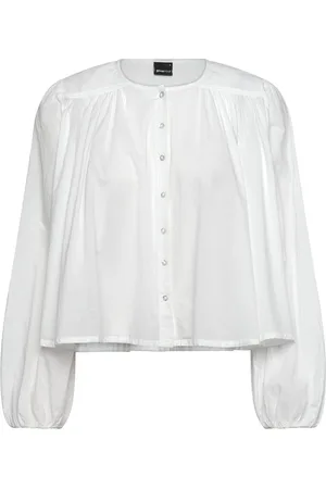Gina Tricot Boho Blouse Tops Blouses Long-sleeved White