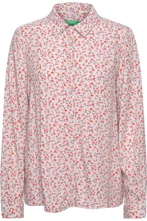 Benetton Shirt Tops Shirts Long-sleeved Multi/patterned