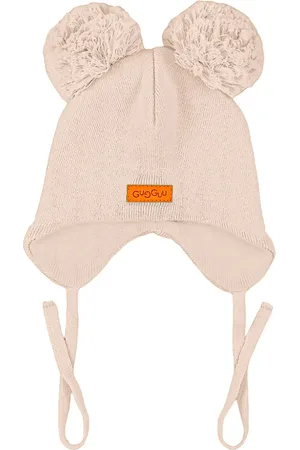 Gugguu Cotton Double Tuft Baby Beanie Accessories Headwear Hats Beanie Beige