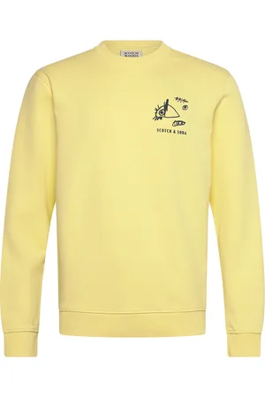Scotch&Soda Regular Fit Front And Back Artwork Sweatshirt Tops Sweatshirts & Hoodies Sweatshirts Yellow