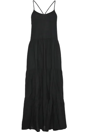 Monki Maxi Linen Dress Maxikjole Festkjole Black
