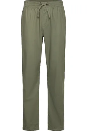 TOM TAILOR Loose Linen Beach Pants Bottoms Trousers Linen Trousers Green