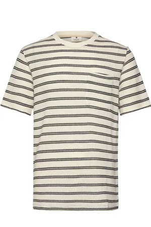 Anerkjendt Akkikki Jacq Stripe Tee Tops T-Kortærmet Skjorte Beige