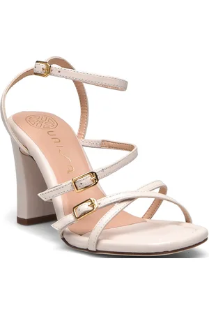 Unisa Silvynto Sandal Med Hæl Cream