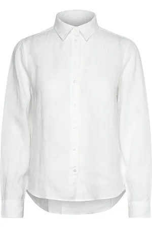 GANT Reg Linen Shirt Tops Shirts Linen Shirts White