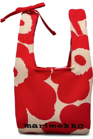 Marimekko Knitted Mini Tote Unikko Bags Totes Red