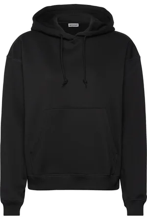 Weekday Essence Standard Hoodie Tops Sweatshirts & Hoodies Sweatshirts Black