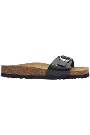 Scholl Sl Estelle Pu Black Flade Sandaler Black