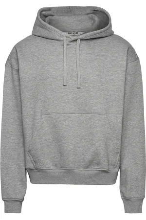 Weekday Boxy Heavyweight Hoodie Tops Sweatshirts & Hoodies Hoodies Grey