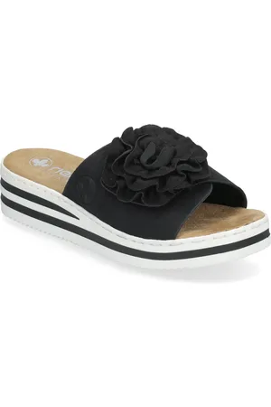 Rieker V0252-00 Shoes Sandals Platform Sandals Black