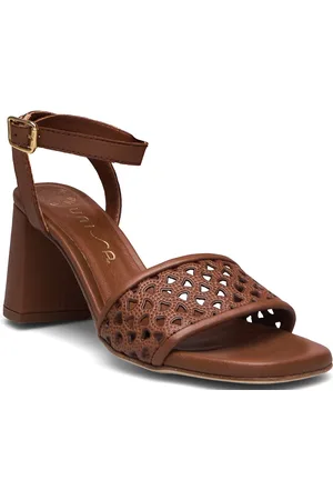 Unisa Masanagra Sandal Med Hæl Brown