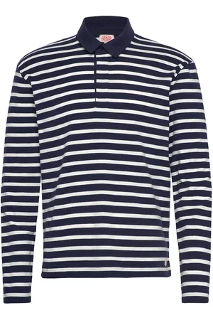 Armor.lux Striped Polo Shirt Long Sleeves Héritage Tops Polos Long-sleeved Navy