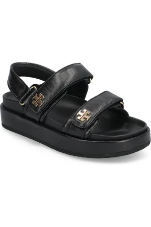Tory Burch Kira Sport Sandal Designers Sandals Flat Black
