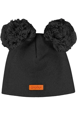 Gugguu Cotton Double Tuft Beanie Accessories Headwear Hats Beanie Black