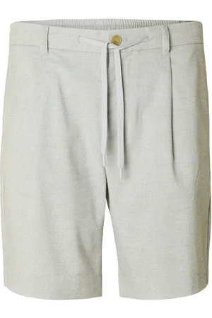 SELECTED Slhregular-Leroy Pleat Shorts Noos Bottoms Shorts Chinos Shorts Grey
