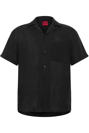 HUGO BOSS Ellino Tops Shirts Short-sleeved Black