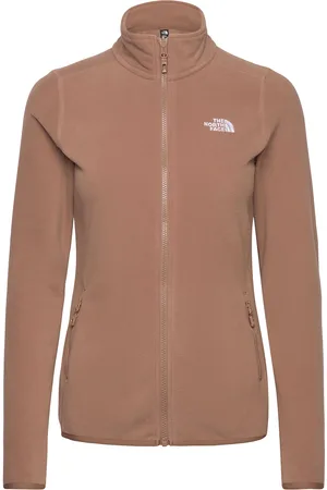 The North Face W 100 Glacier Fz - Eu Sport Sweatshirts & Hoodies Fleeces & Midlayers Brown