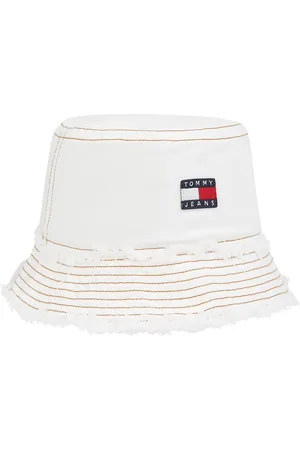 Tommy Hilfiger Tjw Heritage Denim Bucket Accessories Headwear Bucket Hats White