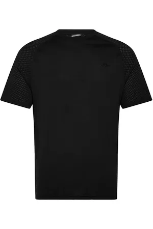 J Lindeberg Brent Wool T-Shirt Sport Men Men Sports Clothes Sport Tops Sport T-Skjorte Black