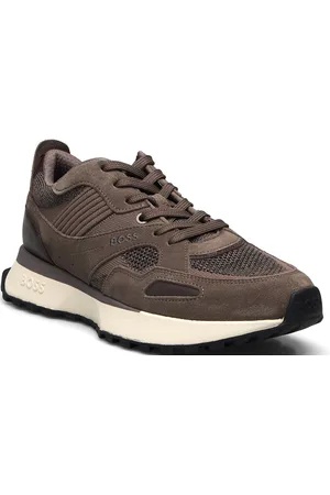 HUGO BOSS Jonah_Runn_Knsdbu Designers Sneakers Low-top Sneakers Brown