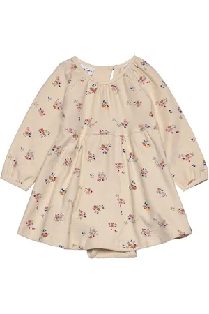 The New Tnsbnaomi L_S Sweat Bodydress Dresses & Skirts Dresses Baby Dresses Long-sleeved Baby Dresses Beige