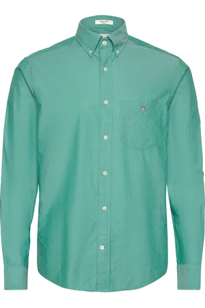 GANT Reg Classic Poplin Shirt Tops Shirts Casual Green