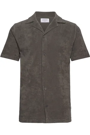 Lindbergh Ss Shirt Terry Tops Shirts Short-sleeved Shirts Green