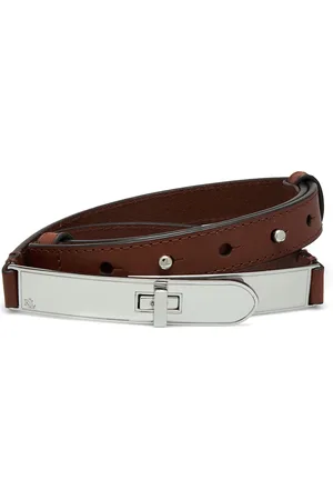 Ralph Lauren Turn-Lock Leather Belt Bælte Brown