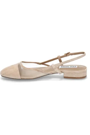 Steve Madden Belinda-M Shoes Slingbacks Flat Slingbacks Beige