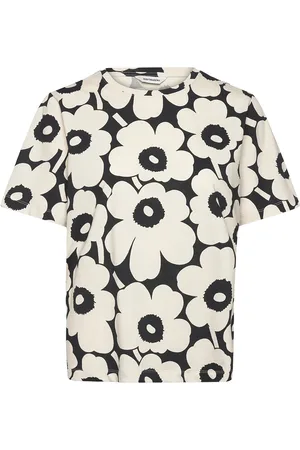 Marimekko Tunnit Unikko Tops T-shirts & Tops Short-sleeved White