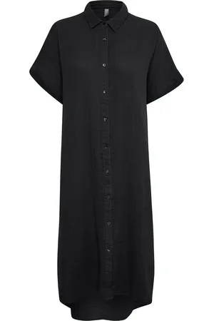 Culture Cuelina Kaftan Dress Knælang Kjole Black