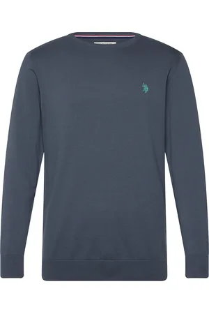 U.S. Polo Assn. Uspa Knit Adair Men Tops Knitwear Round Necks Navy