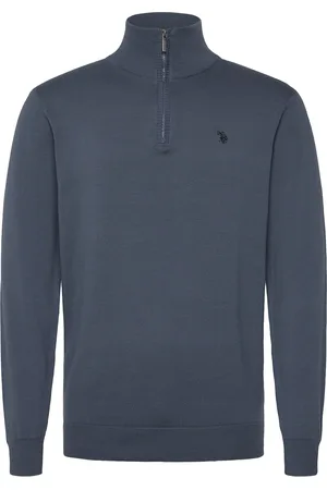 U.S. Polo Assn. Uspa Knit Brison Men Tops Knitwear Half Zip Jumpers Navy