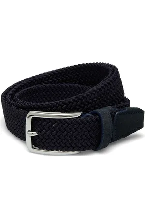 J Lindeberg Ben Braided Elastic Belt Designers Belts Braided Belt Navy