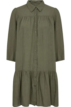 Part Two Nynjapw Dr Dresses Shirt Dresses Green