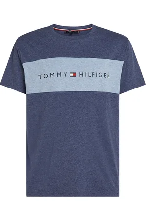 Tommy Hilfiger Ss T-Shirt Block Logo Tops T-Kortærmet Skjorte Navy