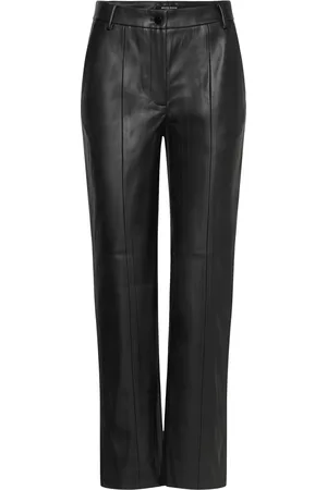 Bruuns Bazaar Veganibbdagga Pants Bottoms Trousers Leather Leggings-Bukser Black