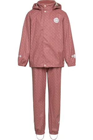Viking Jolly Print Rain Set Sport Rainwear Rainwear Sets Pink