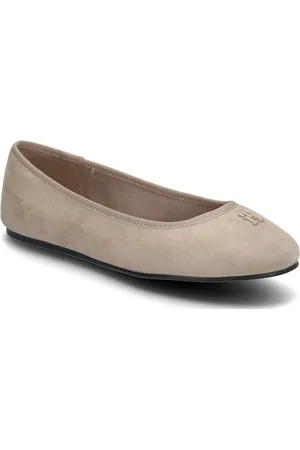 Tommy Hilfiger Th Hardware Suede Ballerina Ballerinasko Ballerinaer Beige