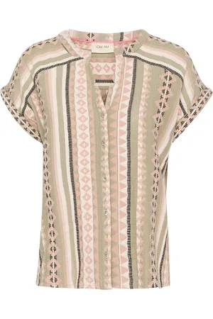 Cream Crsola Blouse Tops Blouses Short-sleeved Beige