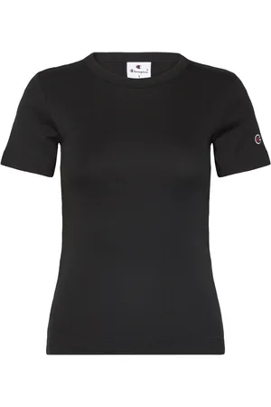 Champion Ss Tee Sport Women Sport Clothing Sports Tops & T-shirts Sport T-Skjorte Black