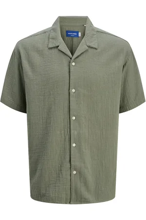 JACK & JONES Joreaster Patras Resort Shirt Ss Ln Tops Shirts Short-sleeved Shirts Green Jack & J S