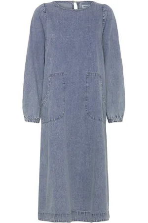 Lollys Laundry Lucasll Midi Dress Ls Dresses Jeans Dresses Blue