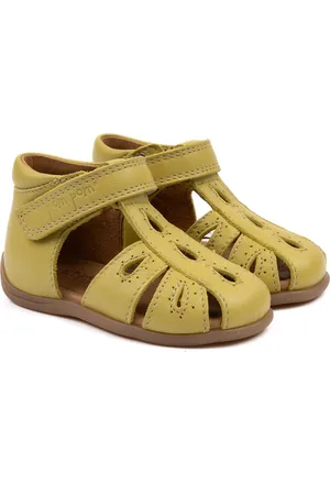 Pom Pom Starters Drops Velcro Sandal Shoes Summer Shoes Sandals Yellow