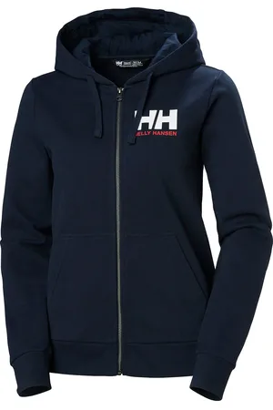 Helly Hansen W Hh Logo Full Zip Hoodie 2.0 Sport Sweatshirts & Hoodies Hoodies Navy