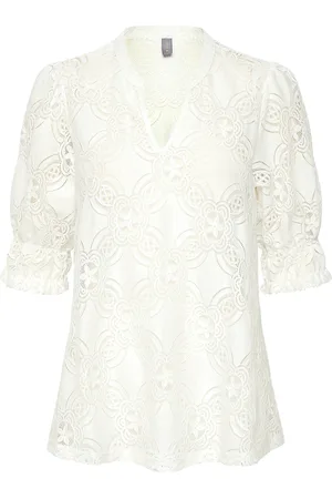 Culture Cuolu Ss Blouse Tops Blouses Short-sleeved White