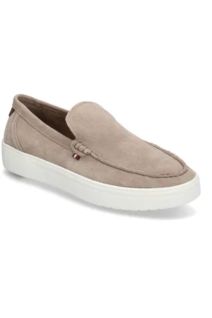 Tommy Hilfiger Modern Light Hybrid Suede Loafer Loafers Flade Sko Beige