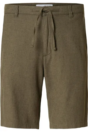 SELECTED Slhregular-Brody Linen Shorts Bottoms Shorts Casual Green