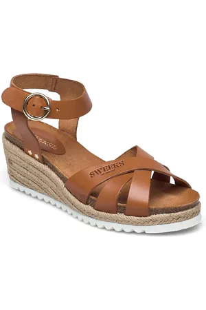Sweeks Selma Espadrillos Med Hæl Sandal Brown